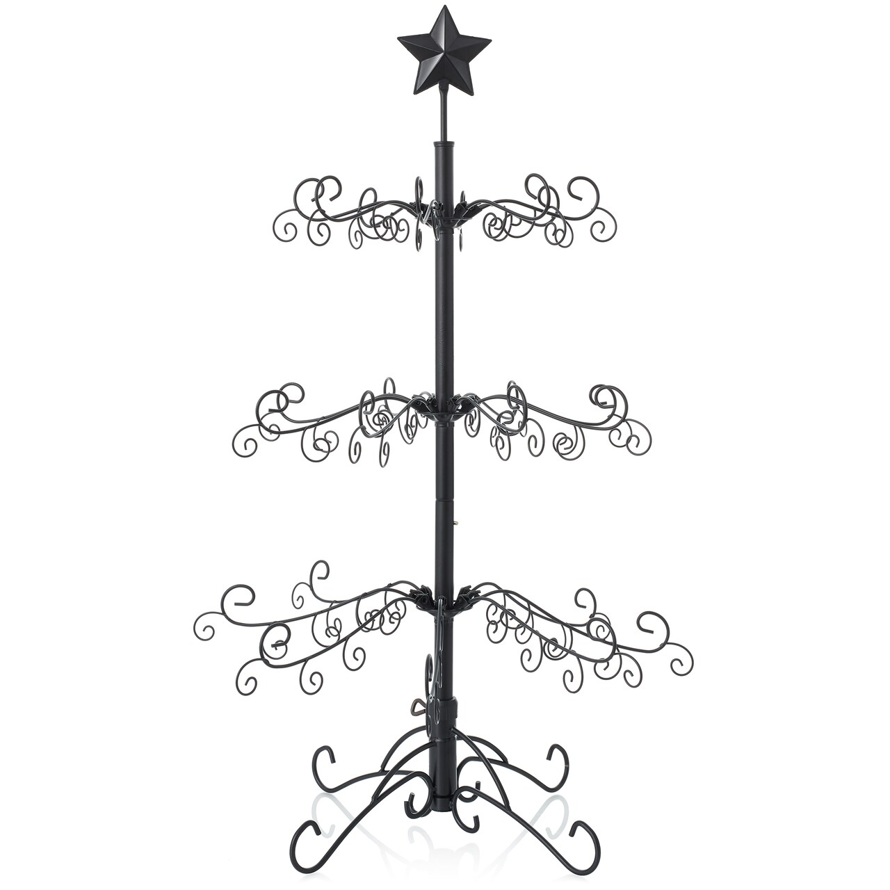 Casafield Ornament Display Christmas Tree with Stand - Wrought Iron Ornament Holder